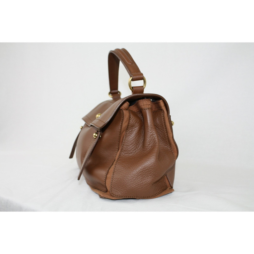 YSL Yves Saint Laurent Muse Two Bag Leather Canvas Brown Shoulder - Picture 4 of 7